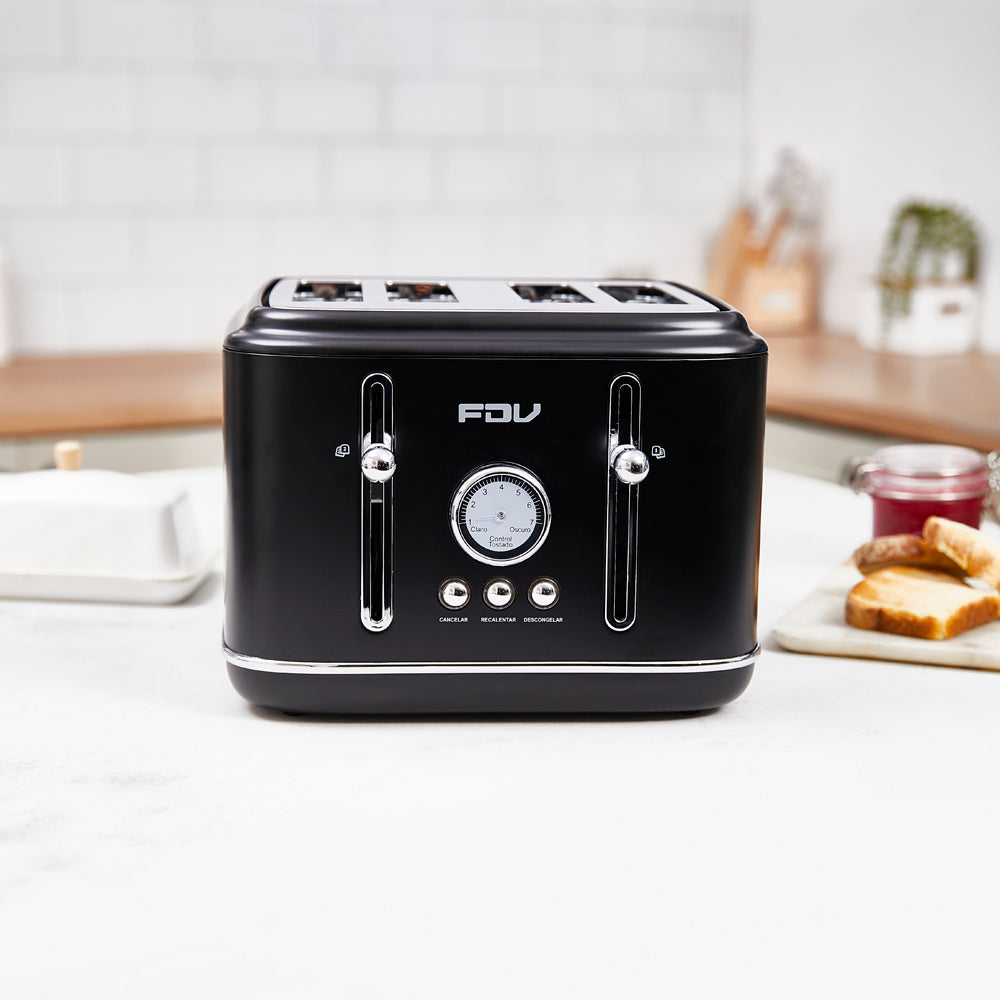 Tostador 4 Rebanadas Iconic Black FDV-Kitchen Center