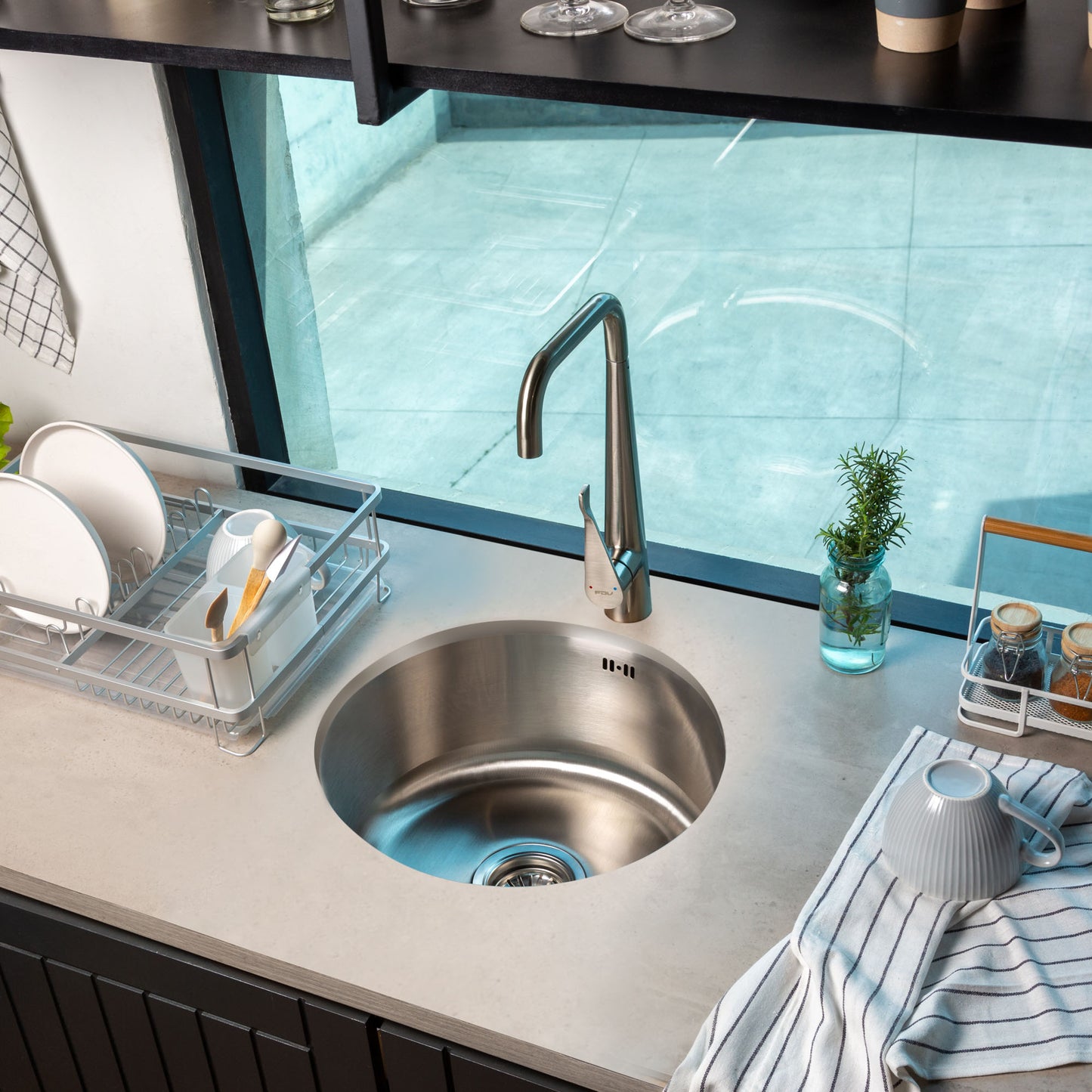 Lavaplatos Bajo Cubierta Acero Inox Circus 1C FDV-Kitchen Center