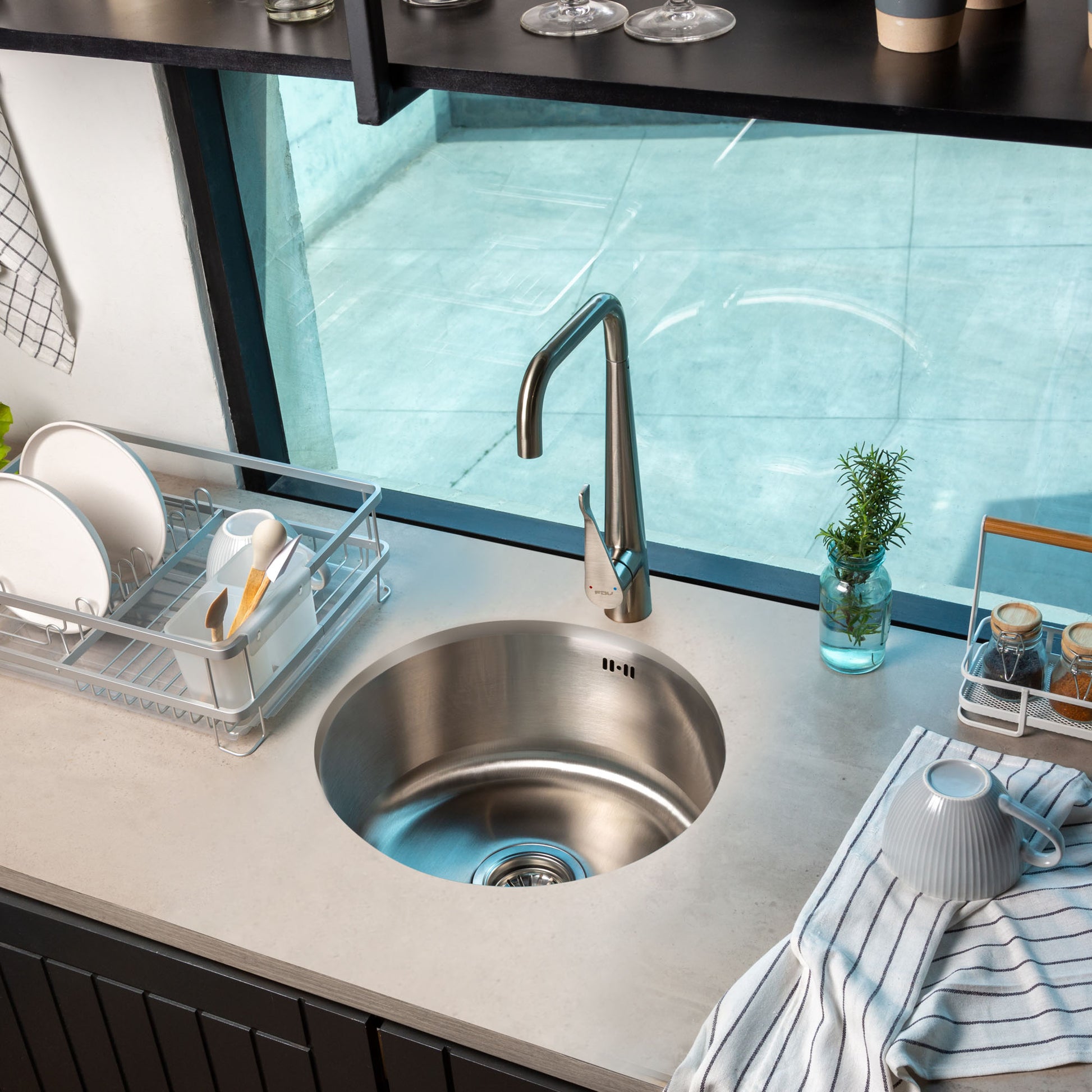 Lavaplatos Bajo Cubierta Acero Inox Circus 1C FDV-Kitchen Center