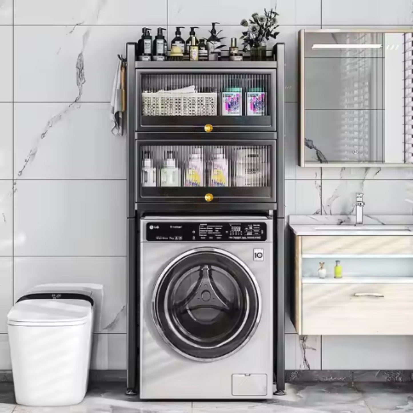 Estante Organizador De 2 Niveles Lavandería Santú Home & Deco5#Blanco