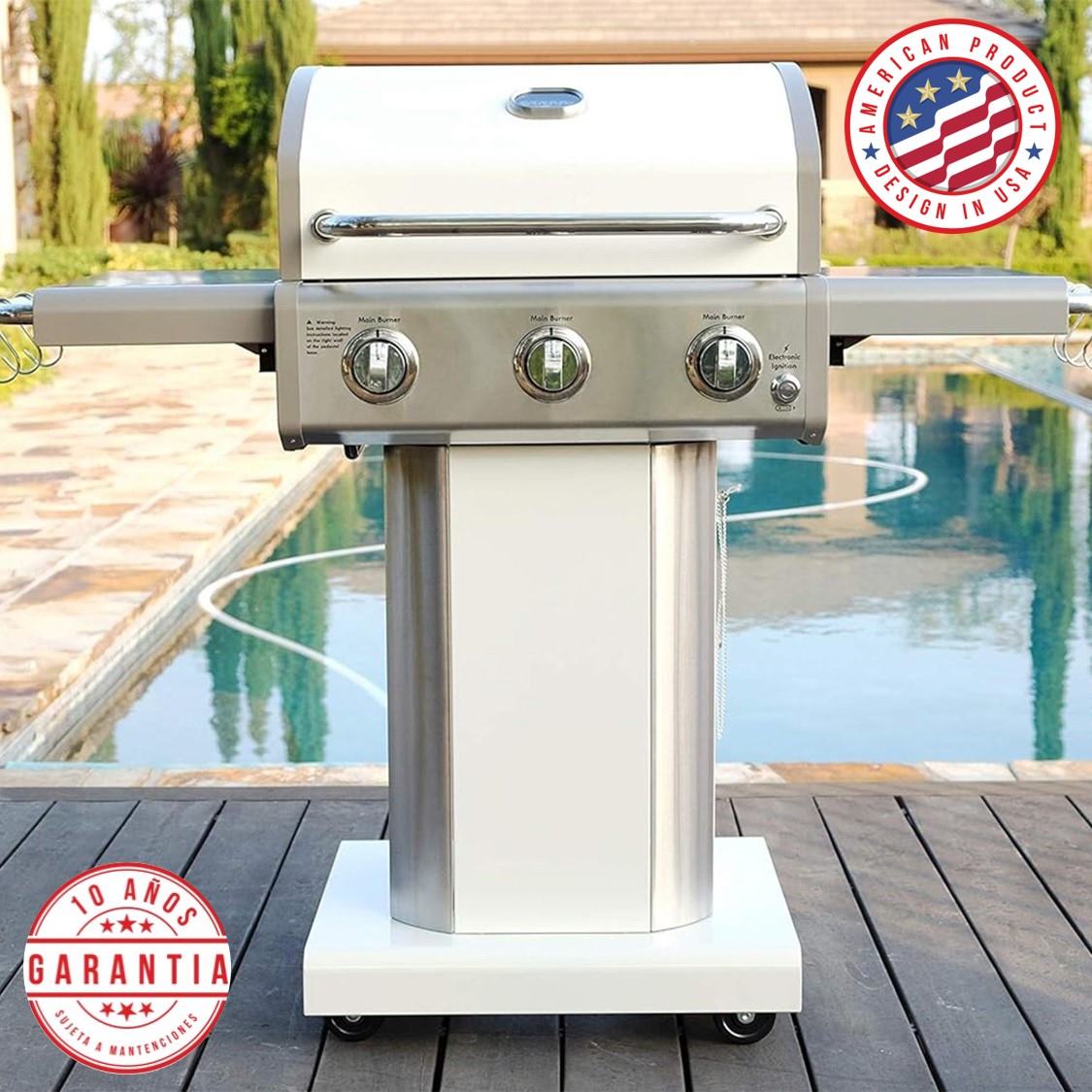 Parrilla A Gas 3 Quemadores KE-P4030 Kenmore.5#Negro