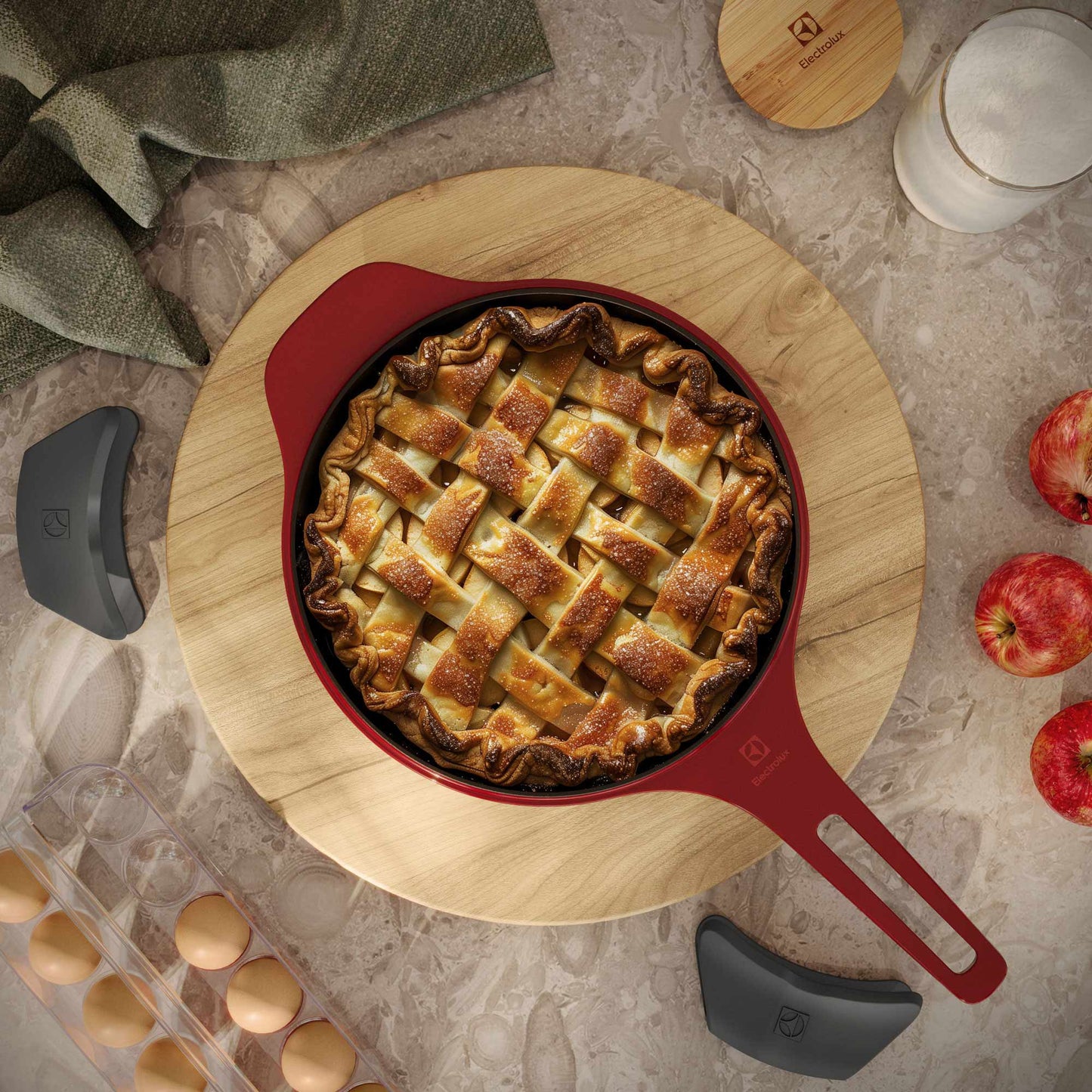 Sartén de Hierro Fundido Esmaltado Expert 26 cm Electrolux1#Rojo