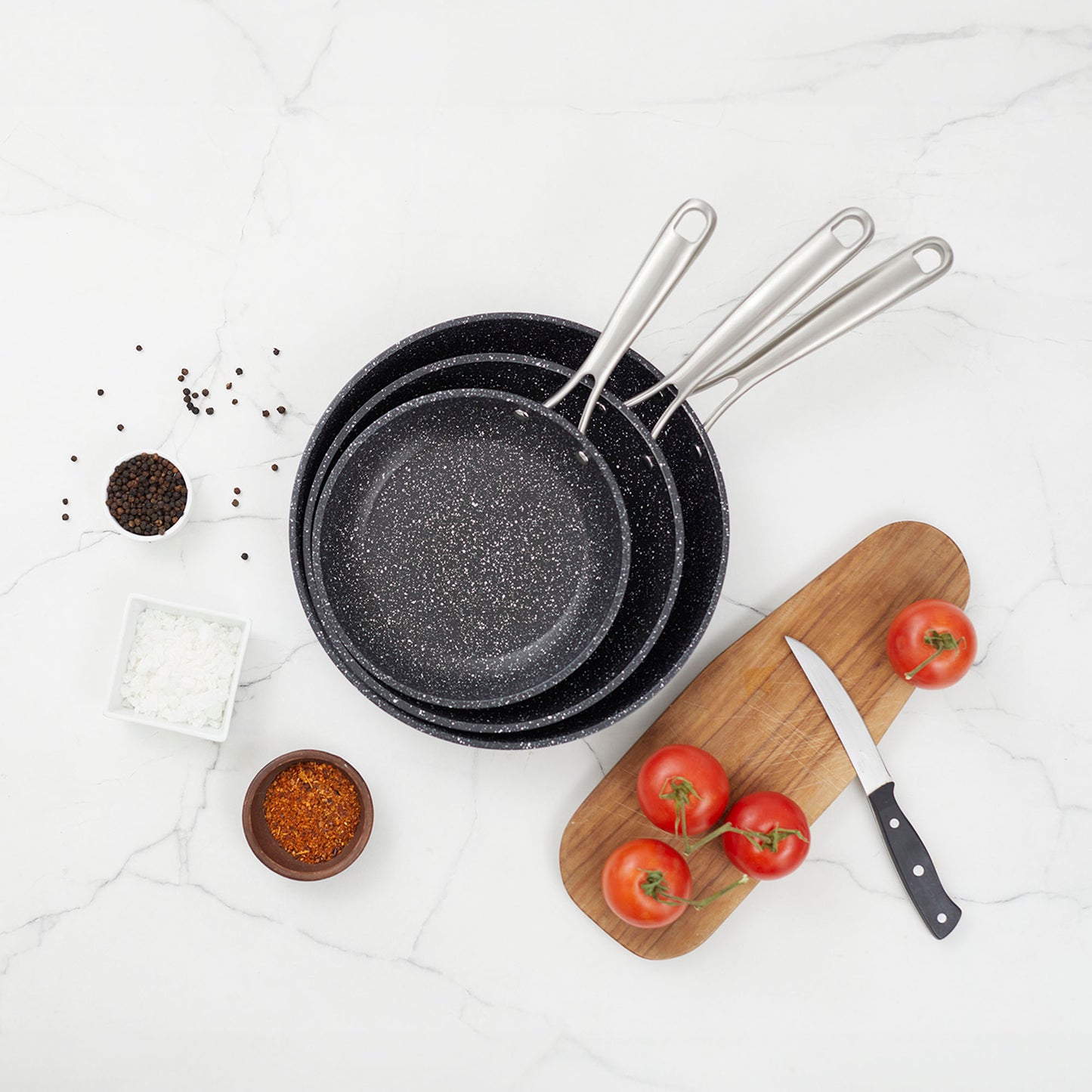 Kit 3 Sartenes Narbona 20, 24 y 28 cms Simple Cook