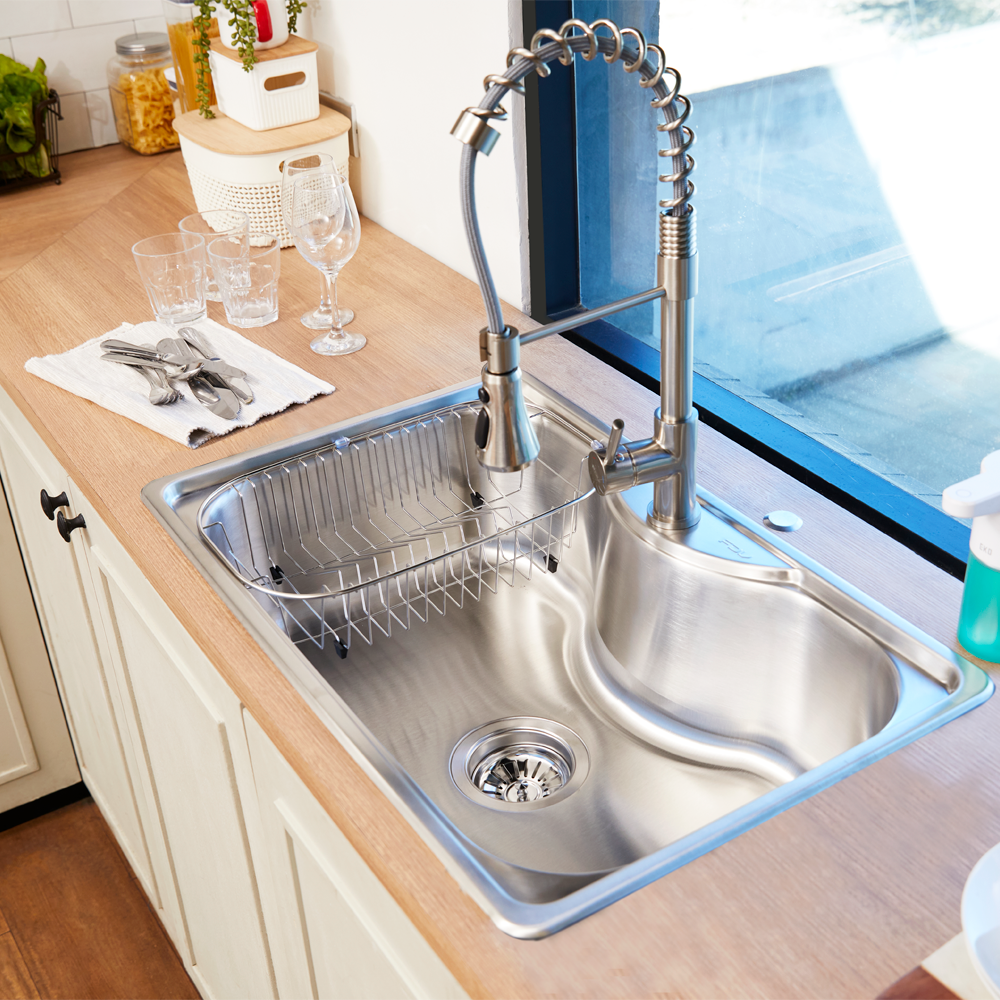 Kit Grifería Top Pro + Lavaplatos Acqua Sobre Cubierta FDV-Kitchen Center