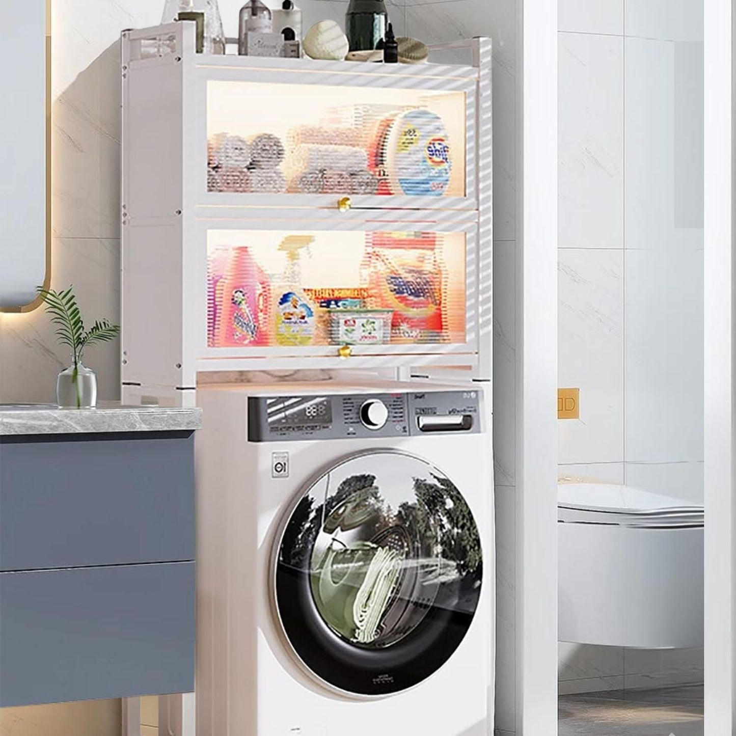 Estante Organizador De 2 Niveles Lavandería Santú Home & Deco7#Blanco