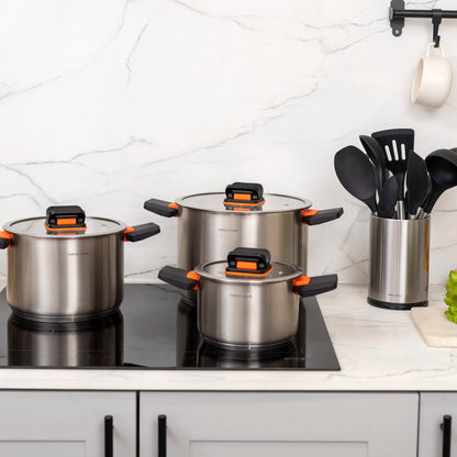 Kit Bateria Lyon + Set de Utensilios Cuisine 10 pzs Simple Cook