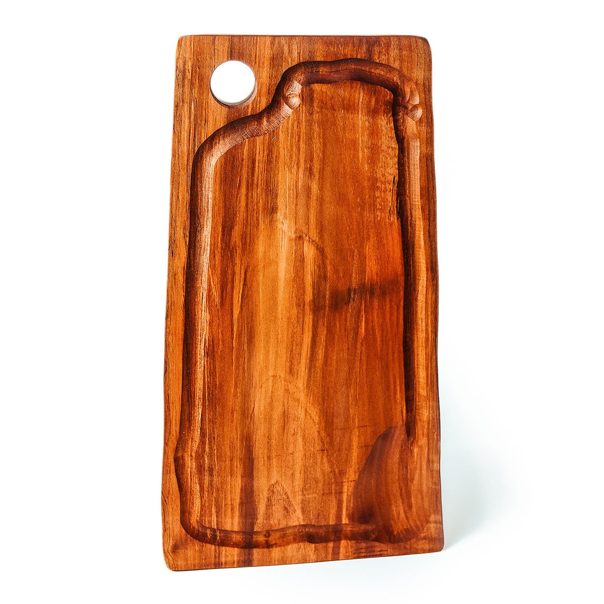 Tabla Madera Irregular Asado L 60X25 Cm Milenaria Alerce2#Café
