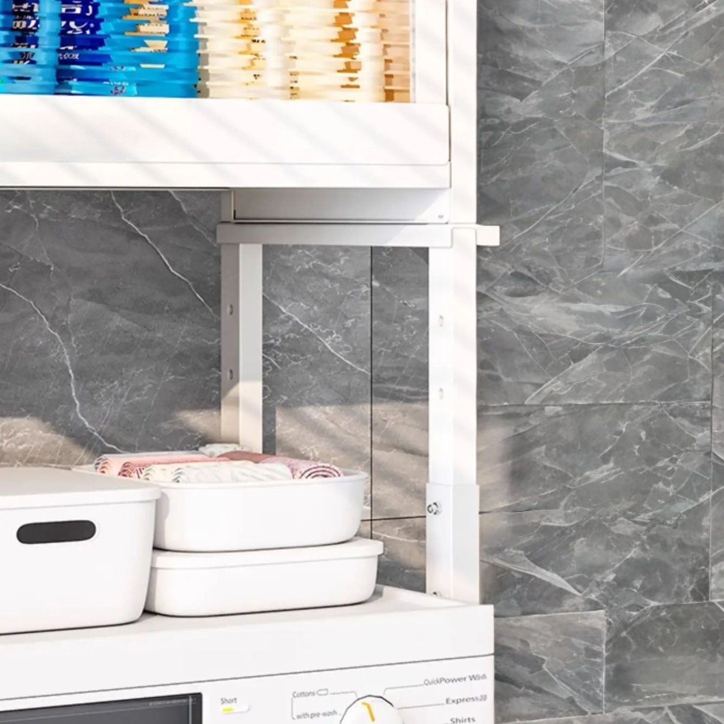 Estante Organizador De 2 Niveles Lavandería Santú Home & Deco8#Blanco