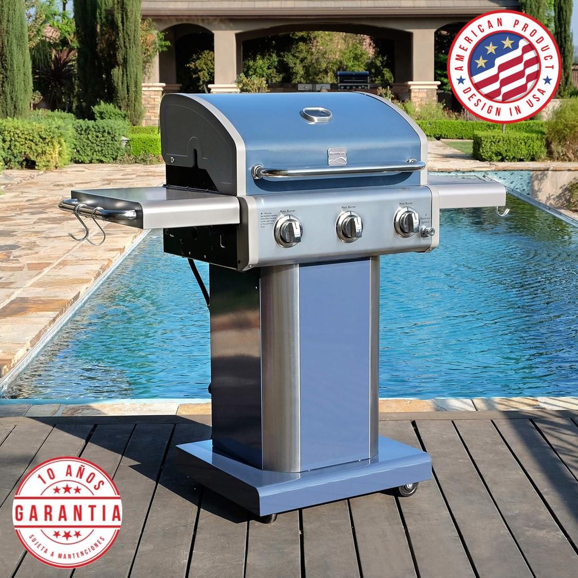 Parrilla A Gas 3 Quemadores KE-P4030 Kenmore.6#Negro