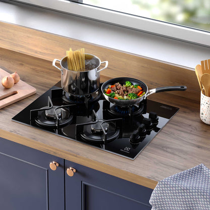 Encimera a Gas 4 Platos Experience Triple Llama KE4GC Electrolux1#Negro