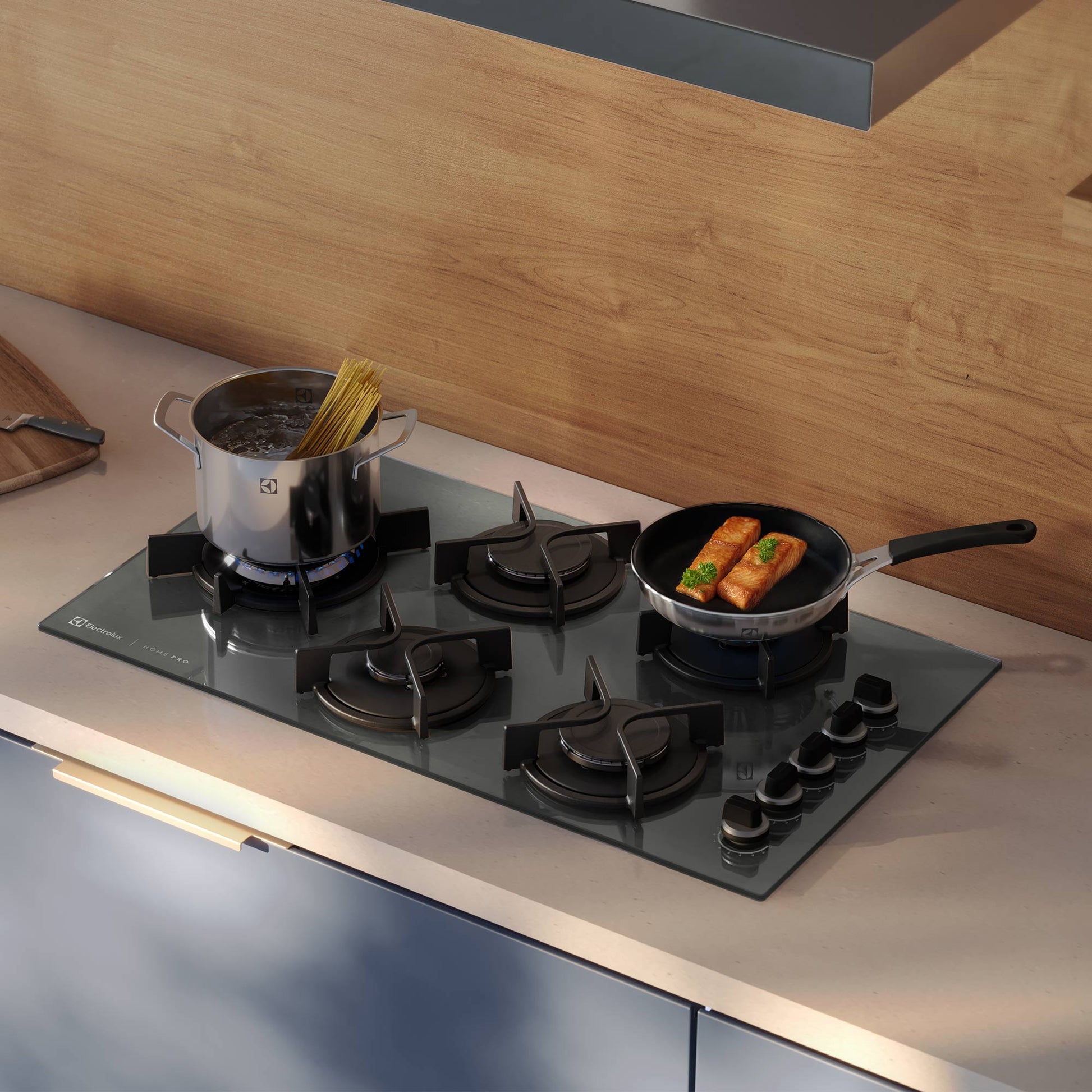 Encimera a Gas 5 Platos Home Pro Cocción KE5HP Electrolux1#Negro