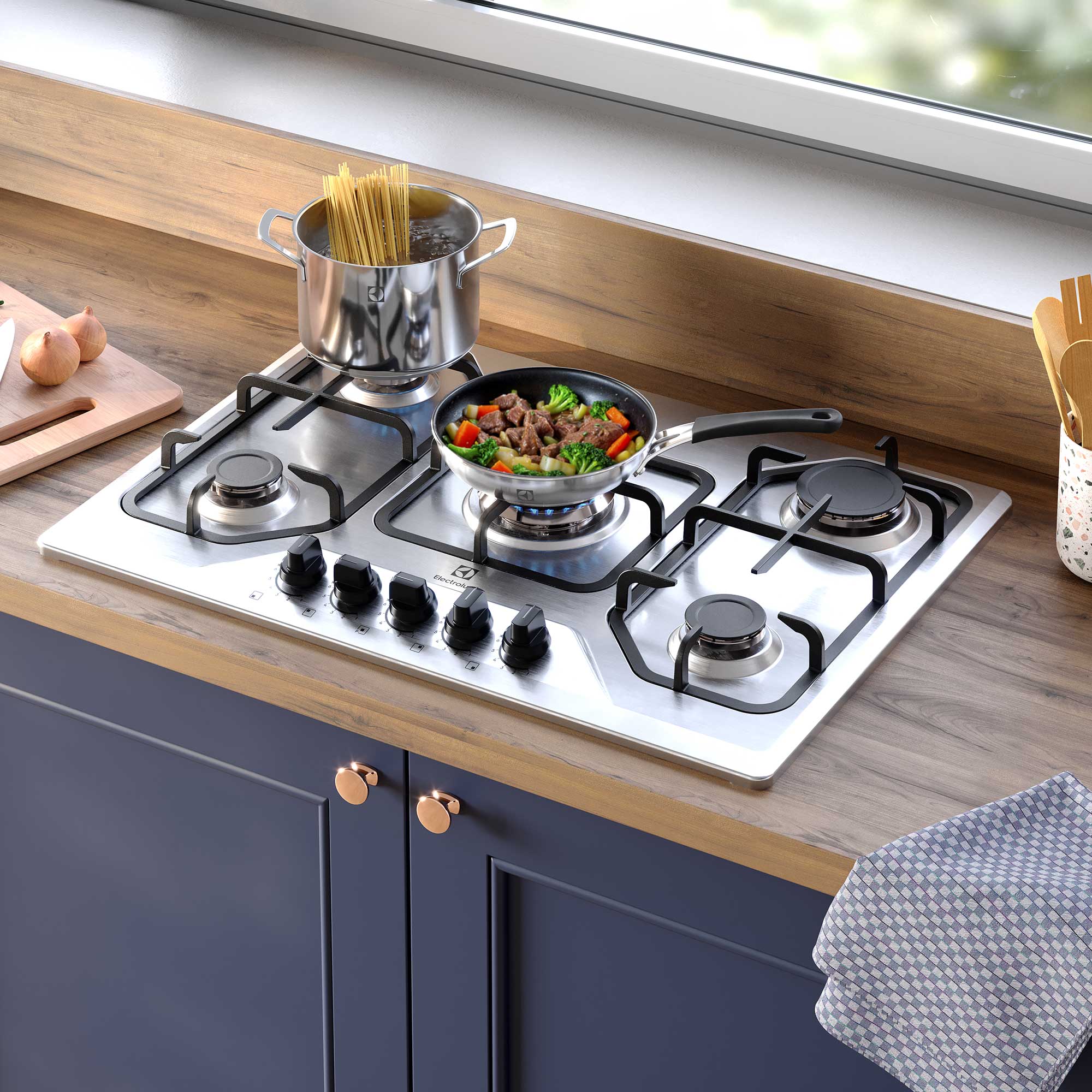 【希少】CD capsule tone cooking YCSP-00060 Encimera a Gas 5 Platos Experience Multi Llama KE5XC Electrolux
