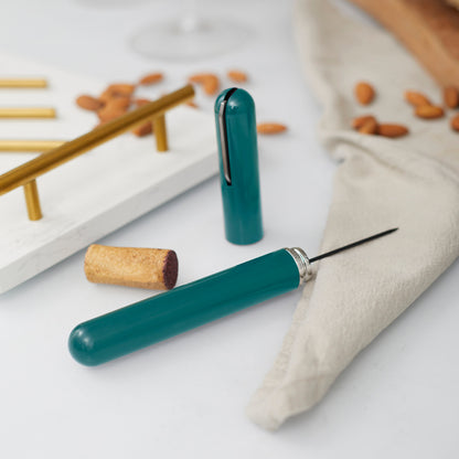 Kit Set Descorchador Dominius + Set Tabla De Aperitivo Element + 3 Cuchillos