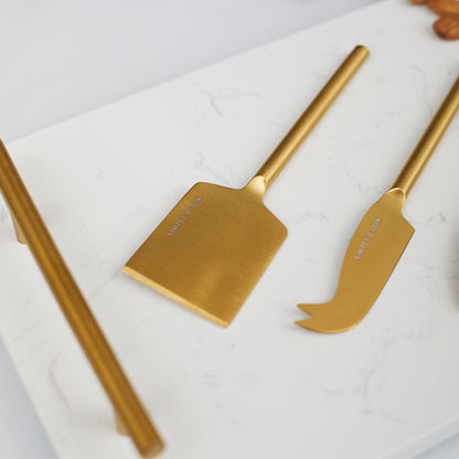 Kit Set Descorchador Dominius + Set Tabla De Aperitivo Element + 3 Cuchillos