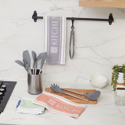 Kit Set de Utensilios Cuisine 10 pzs Simple Cook + Set 4 Paños de Cocina Kitchen Center