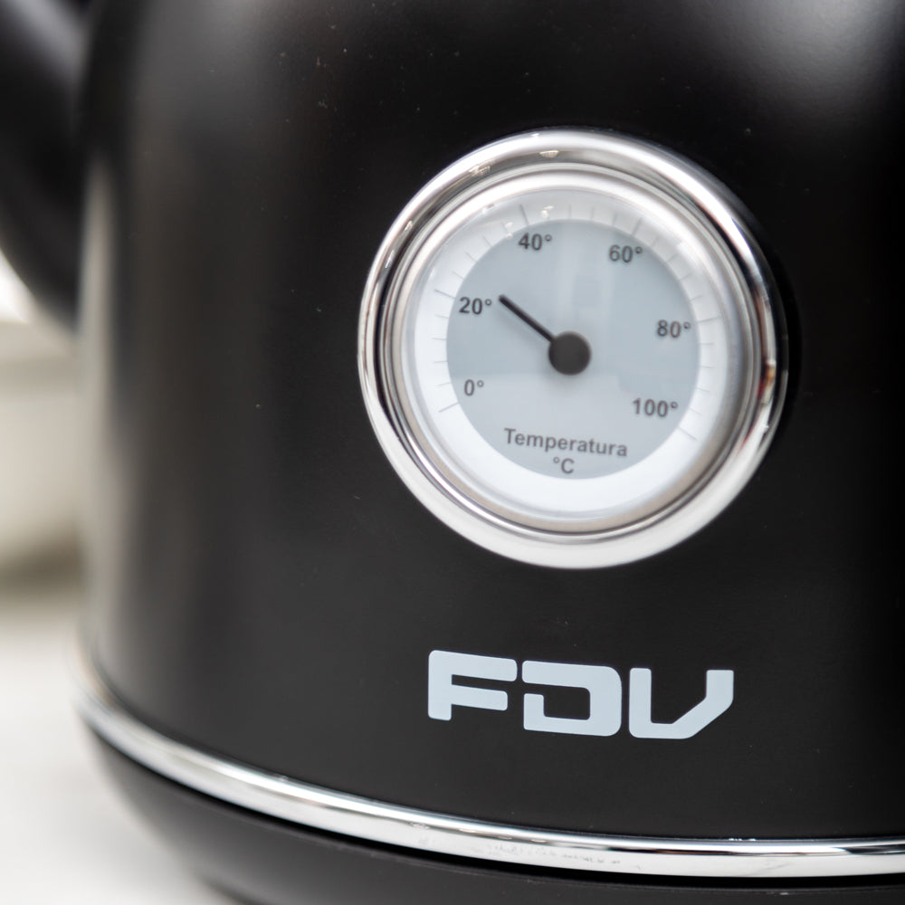 Kit Hervidor 1.7L FDV Iconic Black +Tostador 4 Rebanadas FDV Iconic Black-Kitchen Center