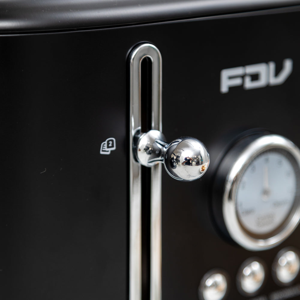 Kit Hervidor 1.7L FDV Iconic Black +Tostador 4 Rebanadas FDV Iconic Black-Kitchen Center