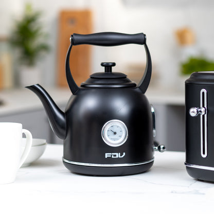 Kit Hervidor 1.7L FDV Iconic Black +Tostador 4 Rebanadas FDV Iconic Black-Kitchen Center