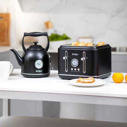 Kit Hervidor 1.7L FDV Iconic Black +Tostador 4 Rebanadas FDV Iconic Black-Kitchen Center