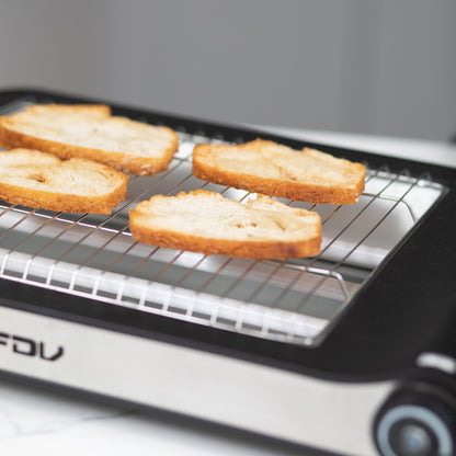 Kit Hervidor de Vidrio Crystal 1.7 Lts FDV + Tostador Flat 2.0 FDV-Kitchen Center