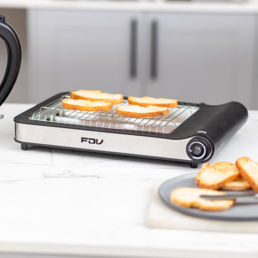 Kit Hervidor de Vidrio Crystal 1.7 Lts FDV + Tostador Flat 2.0 FDV-Kitchen Center