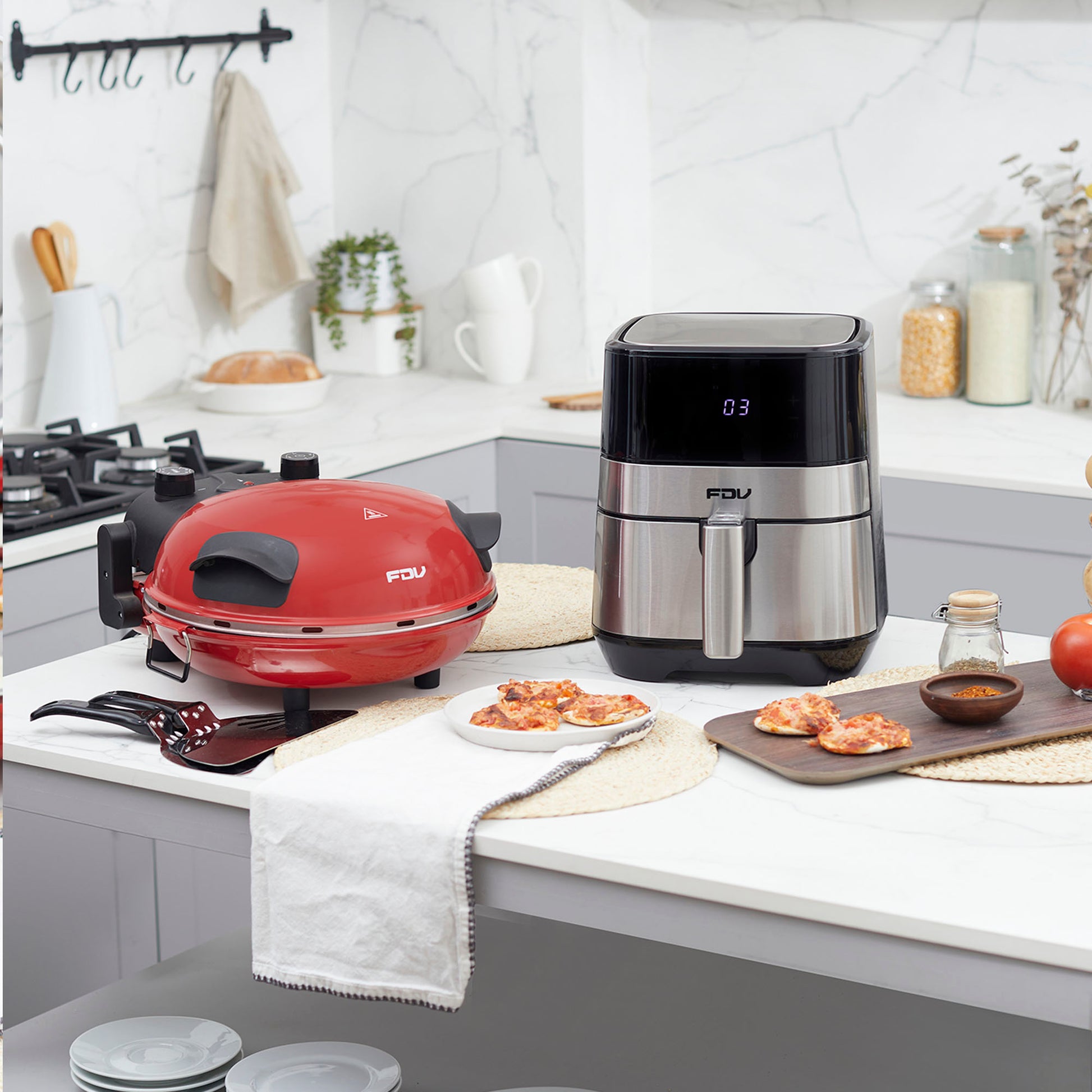 Kit Freidora de Airflow 3,5 LTS + Horno Eléctrico para Pizza Nápoles FDV-Kitchen Center