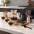Kit Set 4 Tazas de Espresso 80 ml Coquinaria + Set Cafetera Goteo Coquinaria