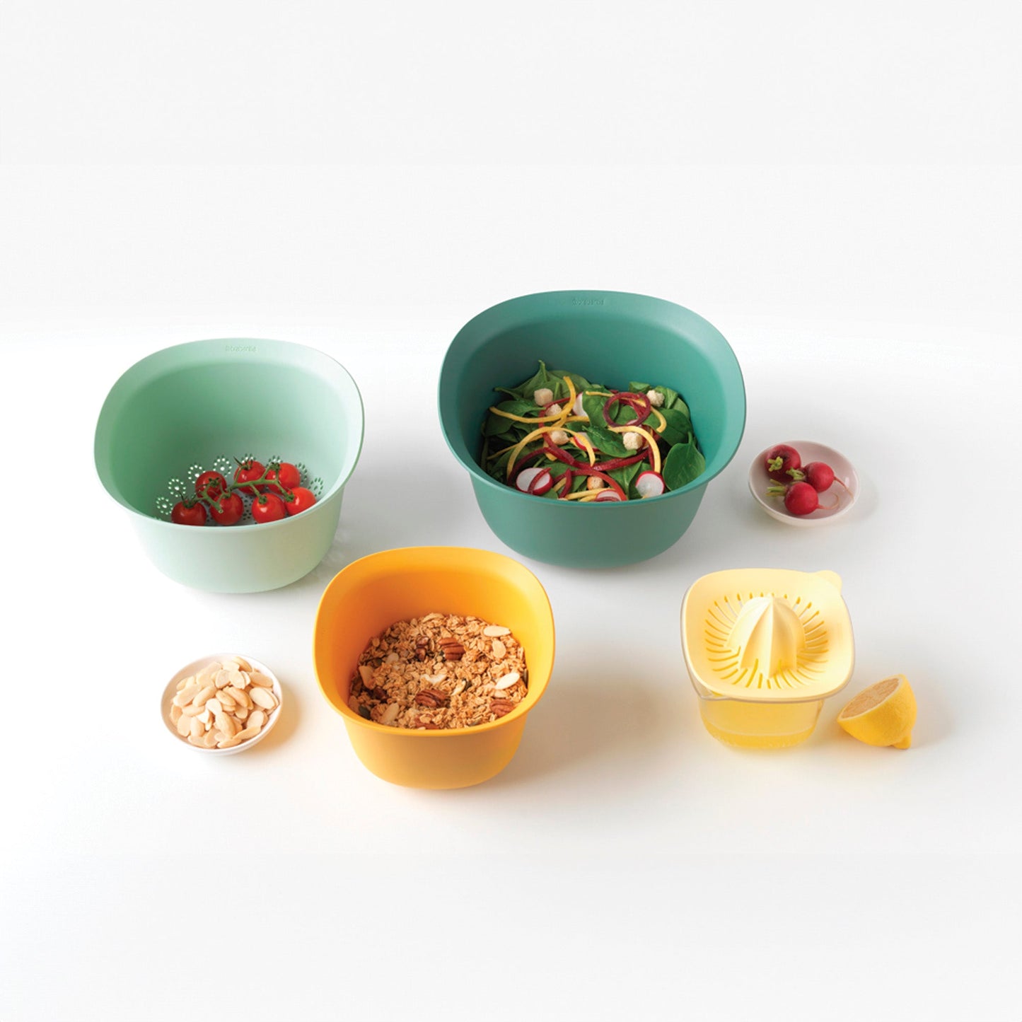 Pack De Bowls Tasty 1.5 & 3.2 litros, Colador Y Exprimidor Brabantia3#Multicolor