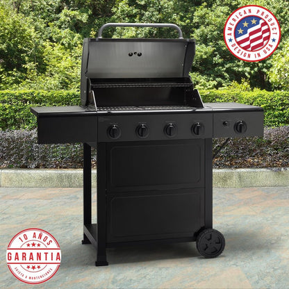 Parrilla a Gas 4 Quemadores + Quemador Lateral Kenmore2#Negro