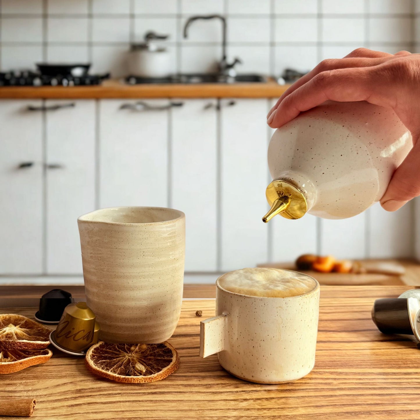 Dispensador Endulzante XL La Maja Project1#Blanco-Dorado