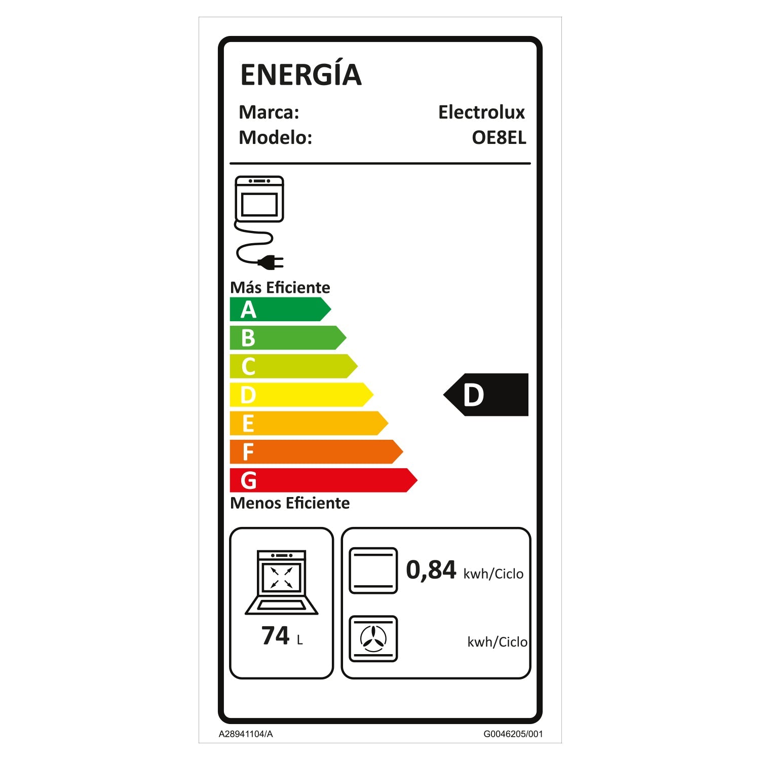 Horno Empotrable Eléctrico 80L Efficient PerfectCook OE8EL Electrolux12#Negro