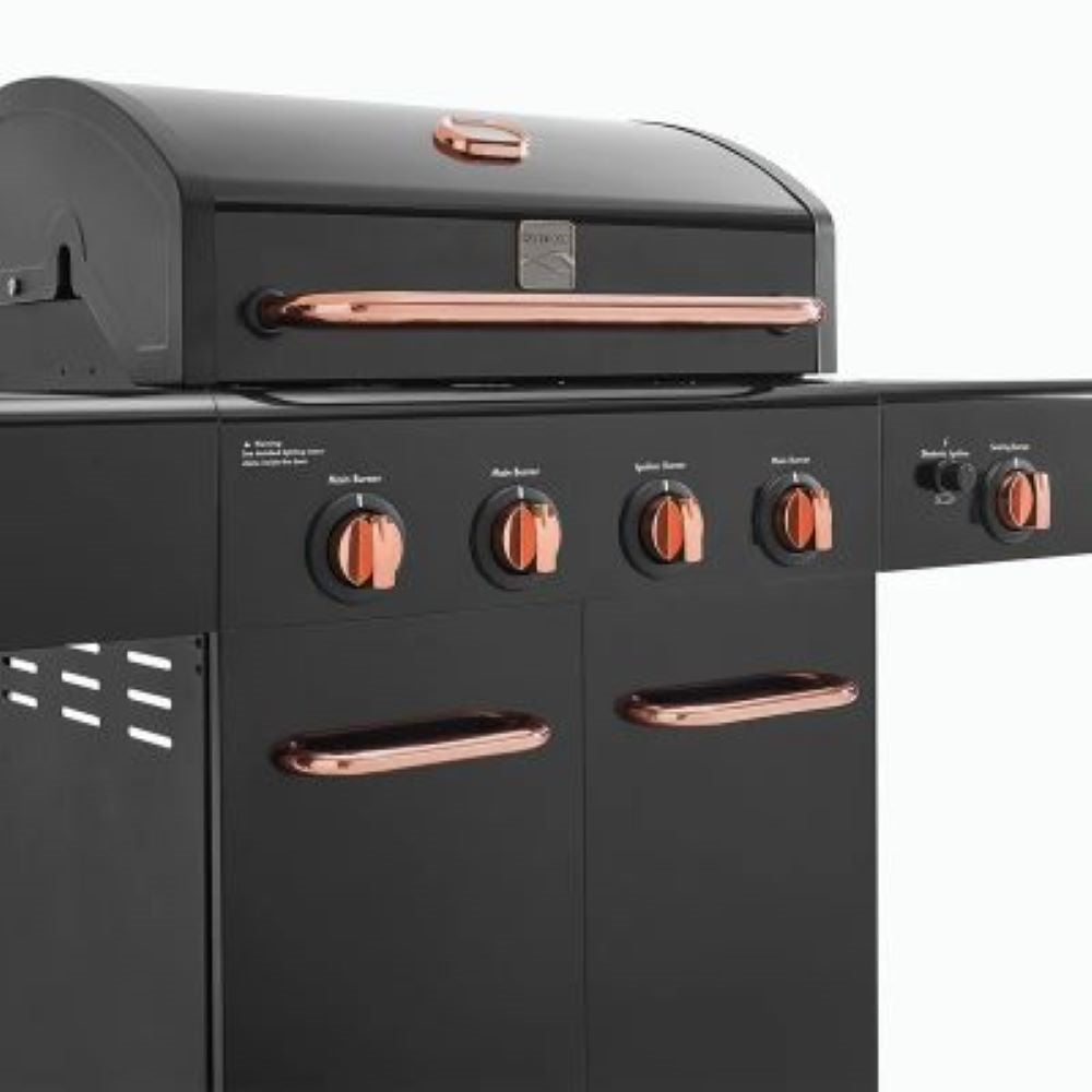 Parrilla A Gas 4 Quemadores + Sellador Lateral Kenmore5#Negro