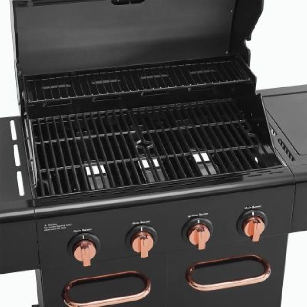 Parrilla A Gas 4 Quemadores + Sellador Lateral Kenmore6#Negro