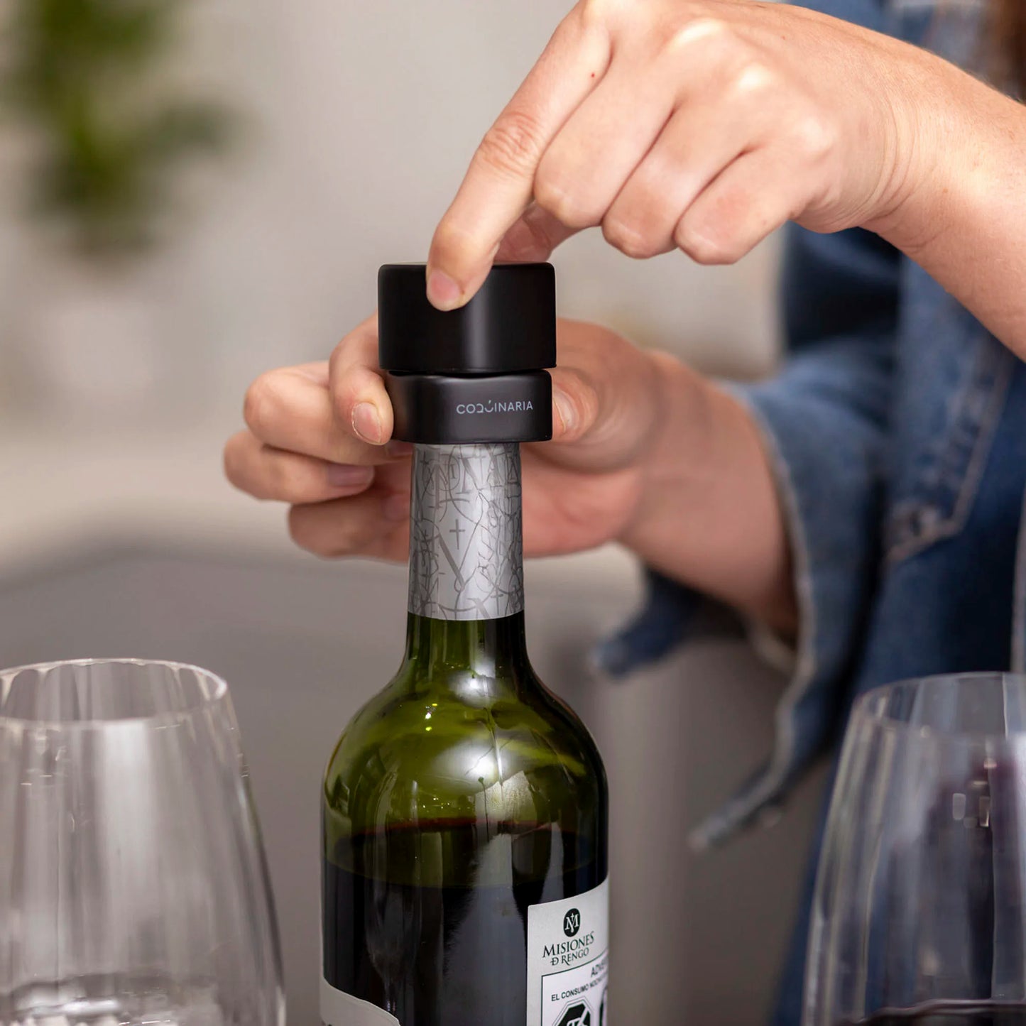 Set Sellador de Vino y Espumante al Vacío Coquinaria
