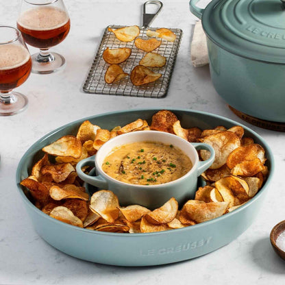 Plato Chip & Dip 34 Cm Sea Sealt Le Creuset4#Sin color