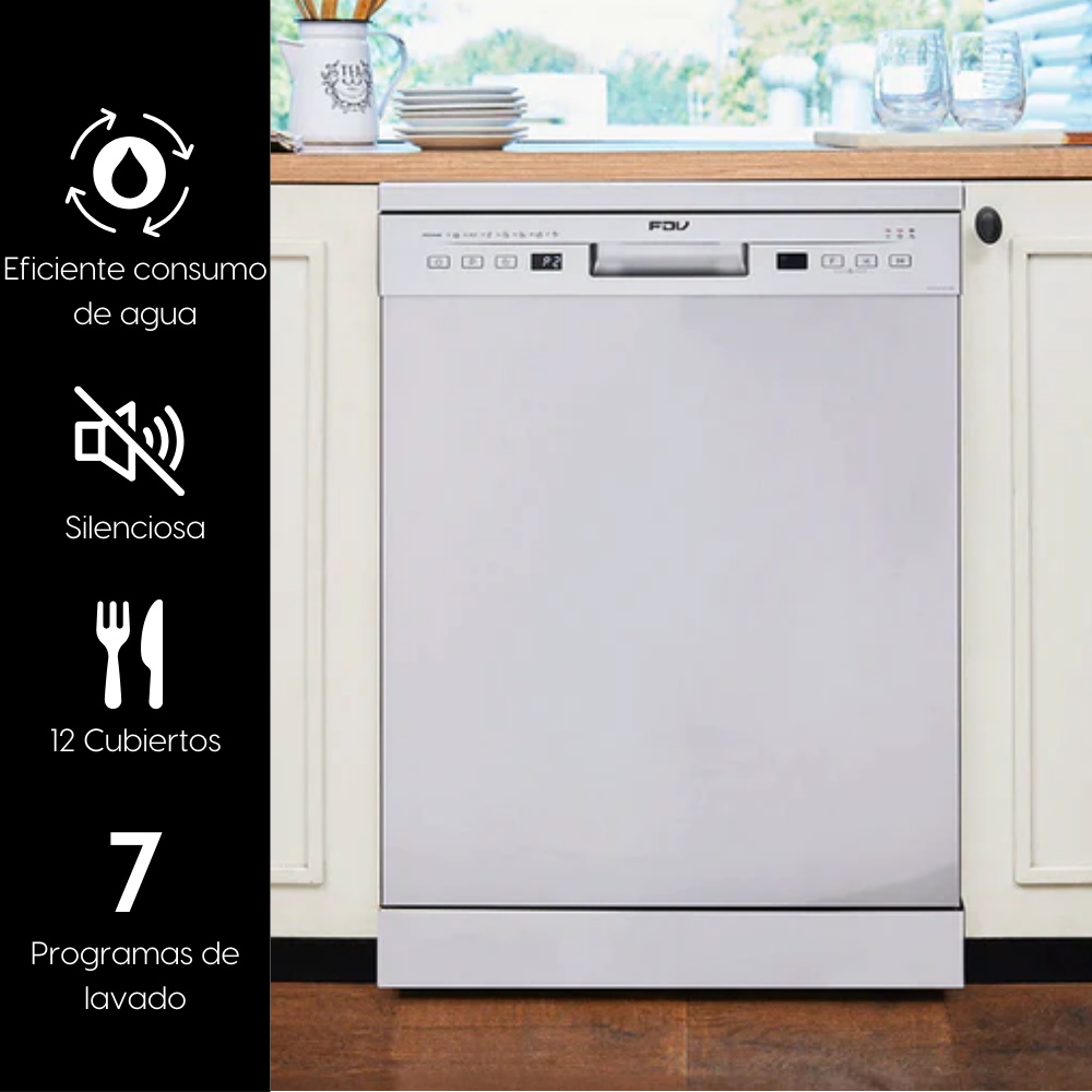 Lavavajillas Active Silver 12 Cubiertos Free Standing FDV-Kitchen Center