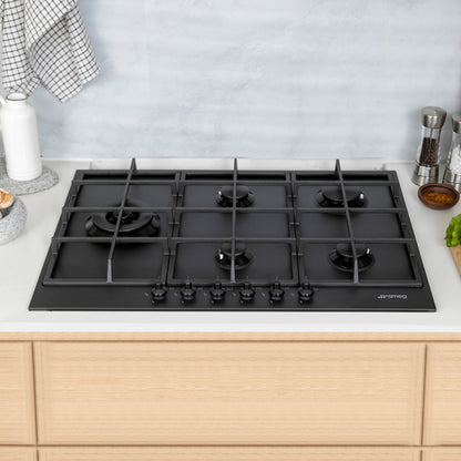 Encimera a Gas PX375LMB 5 Quemadores 70 cm Smeg