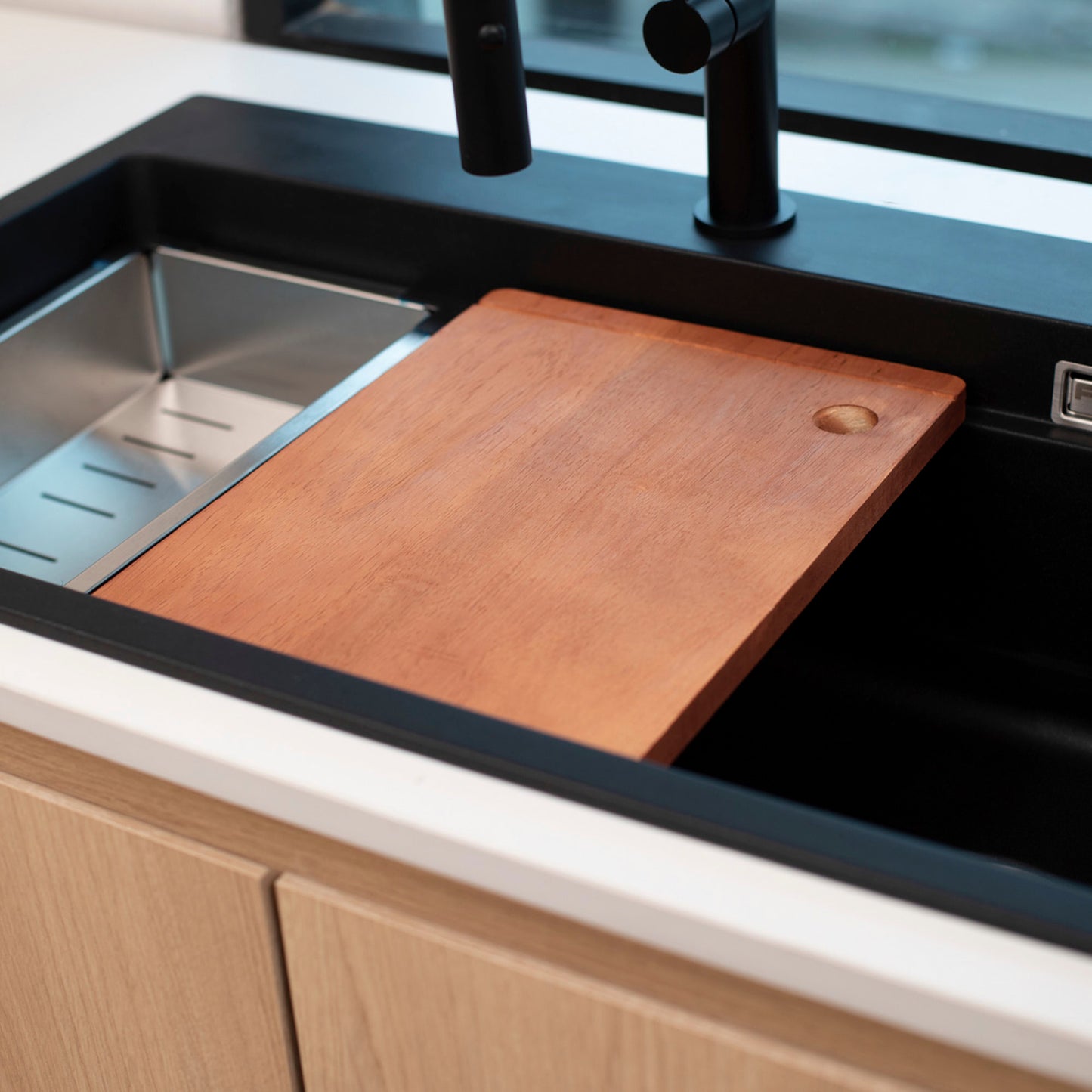 Lavaplatos Smart Wash Granito Negro + Grifería