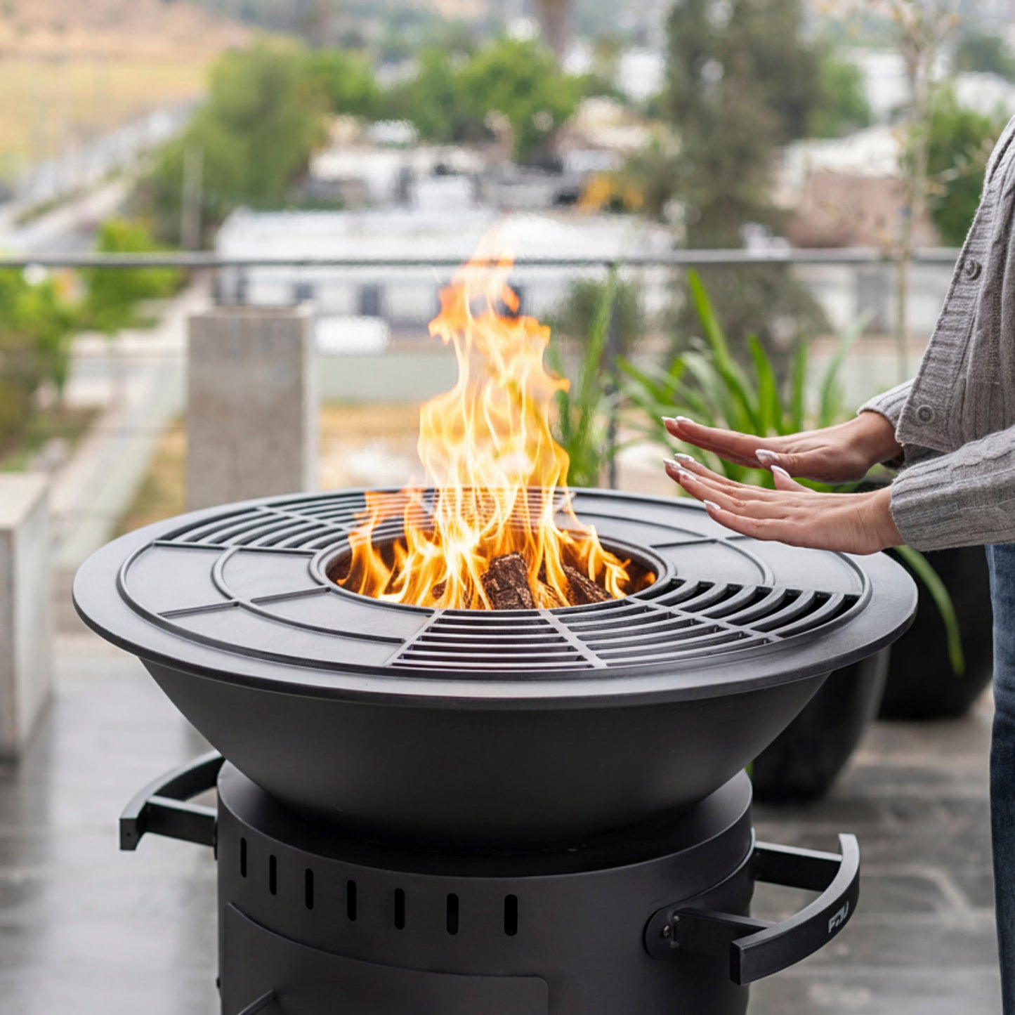 Brasero con Borde de Parrilla 68 cm FDV