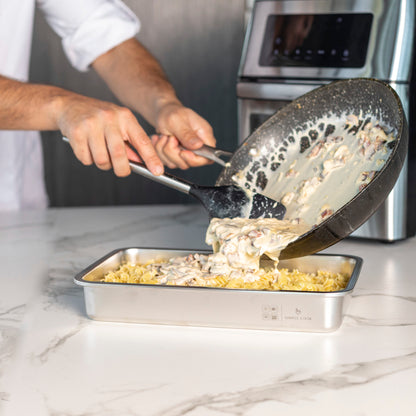 Set de 2 Fuentes de Acero Inox con Tapa 1,6 y 2,5 L Simple Cook