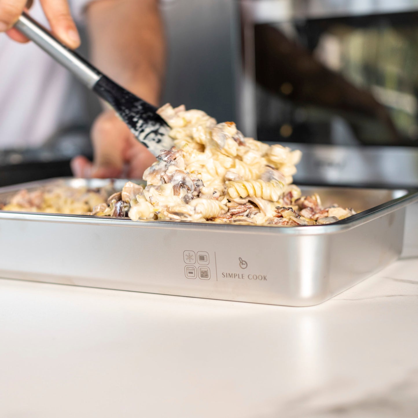 Set de 2 Fuentes de Acero Inox con Tapa 1,6 y 2,5 L Simple Cook