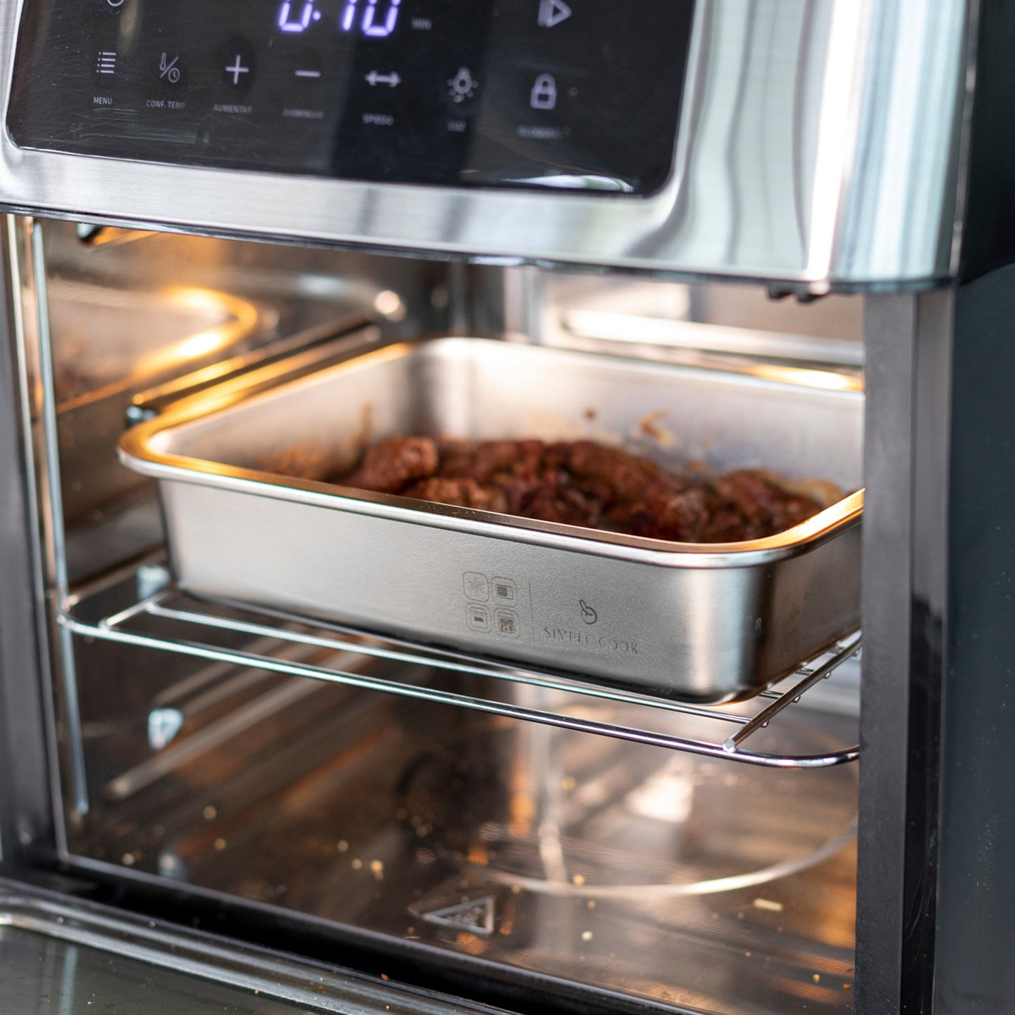 Set de 2 Fuentes de Acero Inox con Tapa 1,6 y 2,5 L Simple Cook