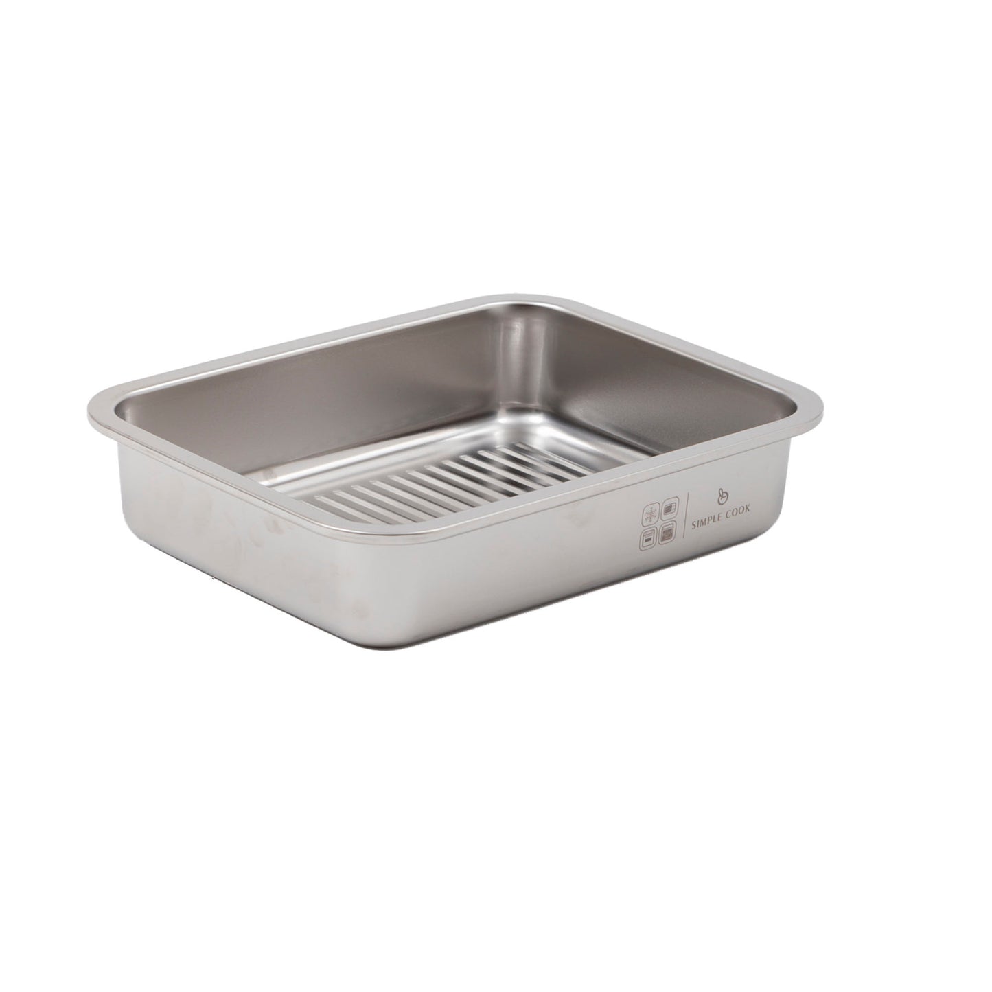 Set de 2 Fuentes de Acero Inox con Tapa 1,6 y 2,5 L Simple Cook