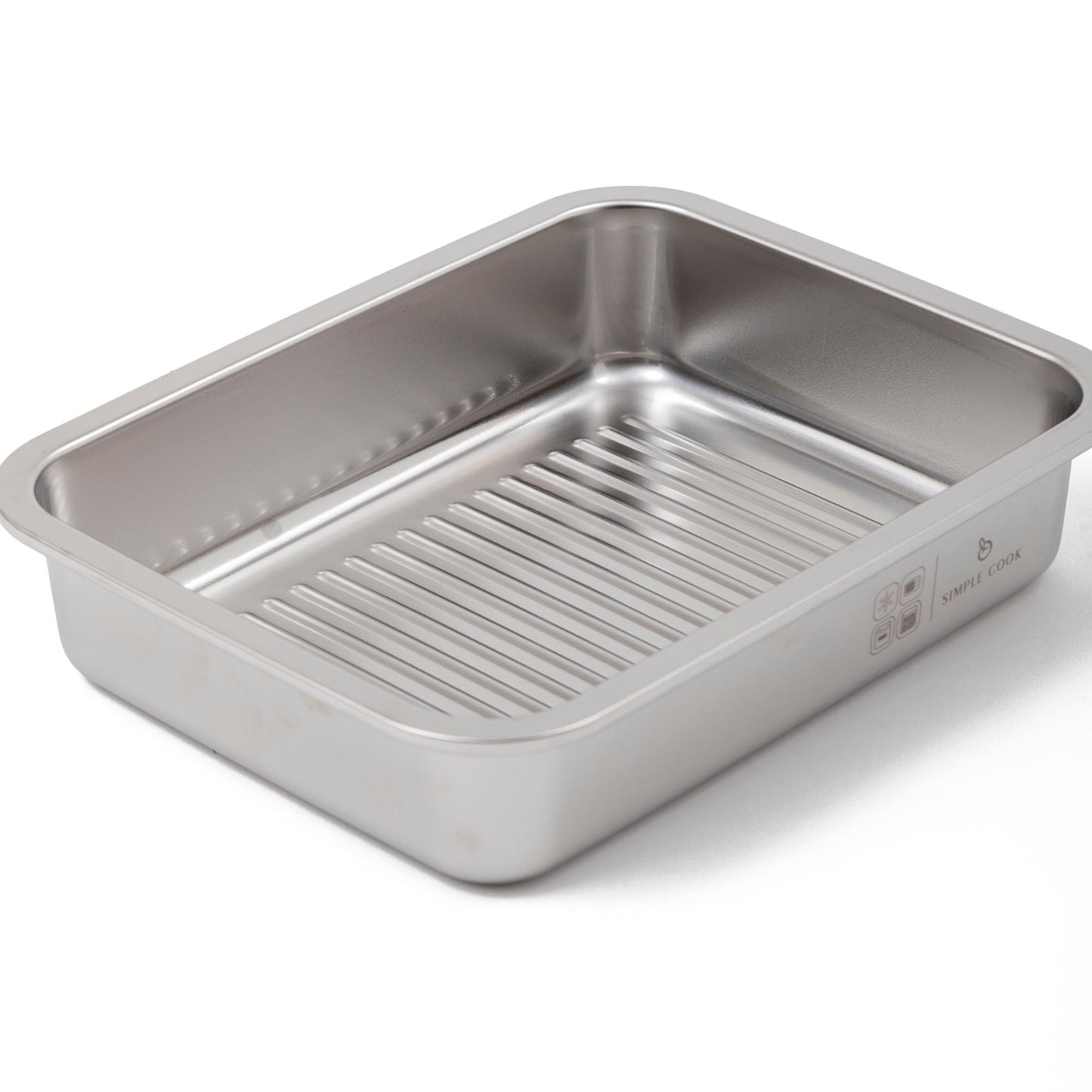 Set de 2 Fuentes de Acero Inox con Tapa 1,6 y 2,5 L Simple Cook