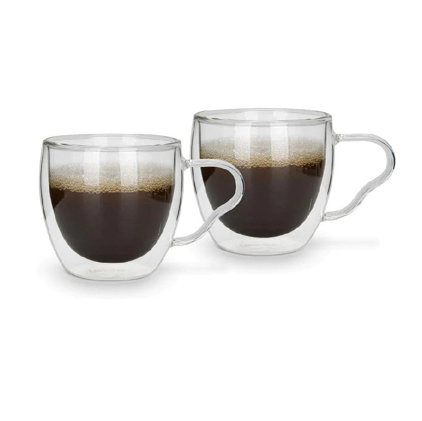 Set De 2 Tazas Doble Pared Vidrio Templado 90 Ml Fissman3#Sin color