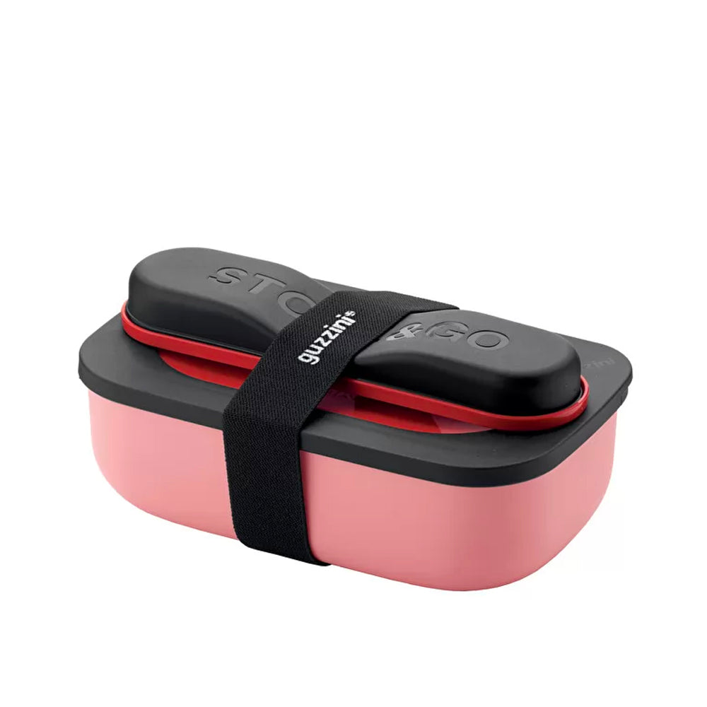 Lunch Box Con Cubiertos12#Rosado