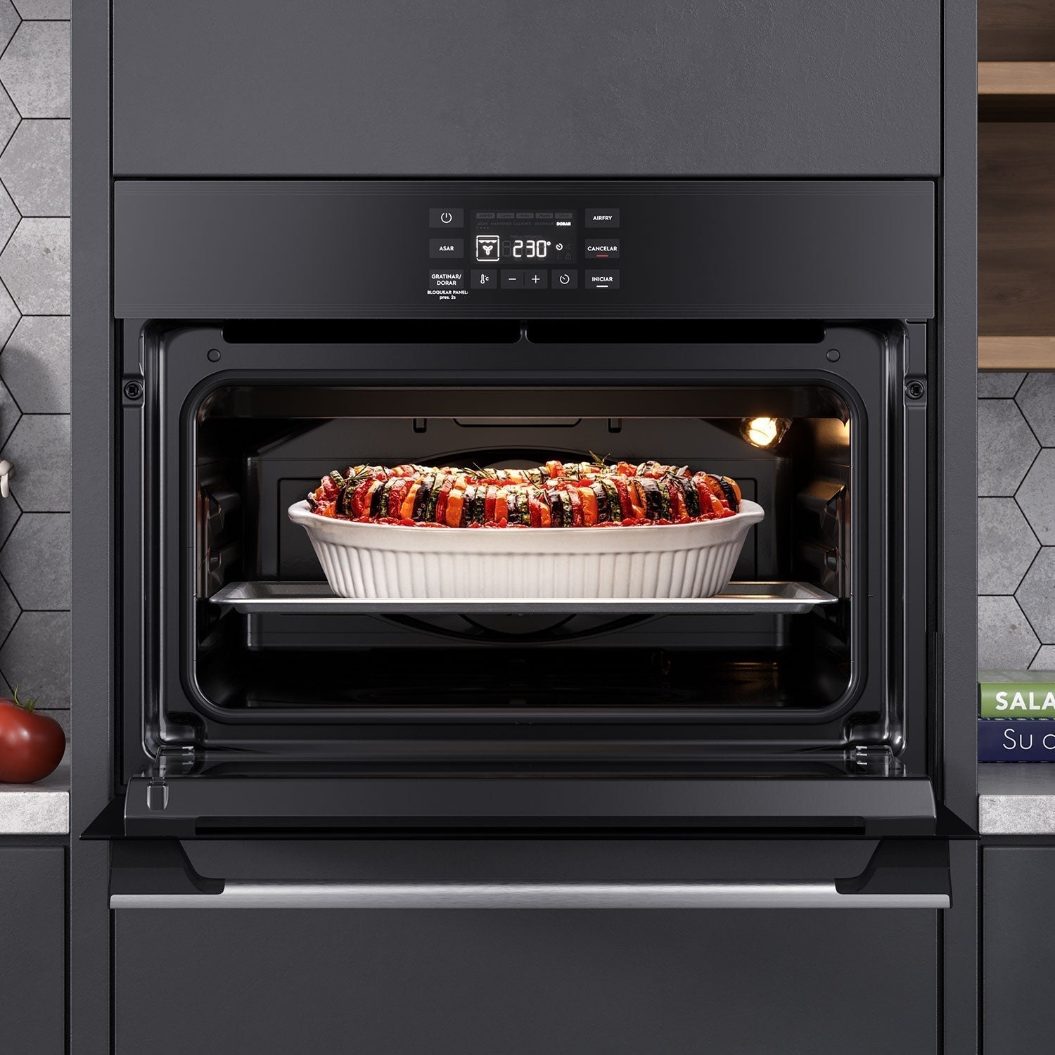 Horno Empotrable Eléctrico 50L Air Fryer PerfectCook360 OE5EA Electrolux10#Negro