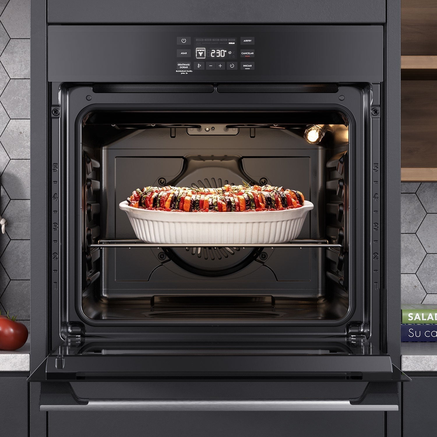 Horno Empotrable Eléctrico 80L Air Fryer PerfectCook360 OE8EA Electrolux7#Negro