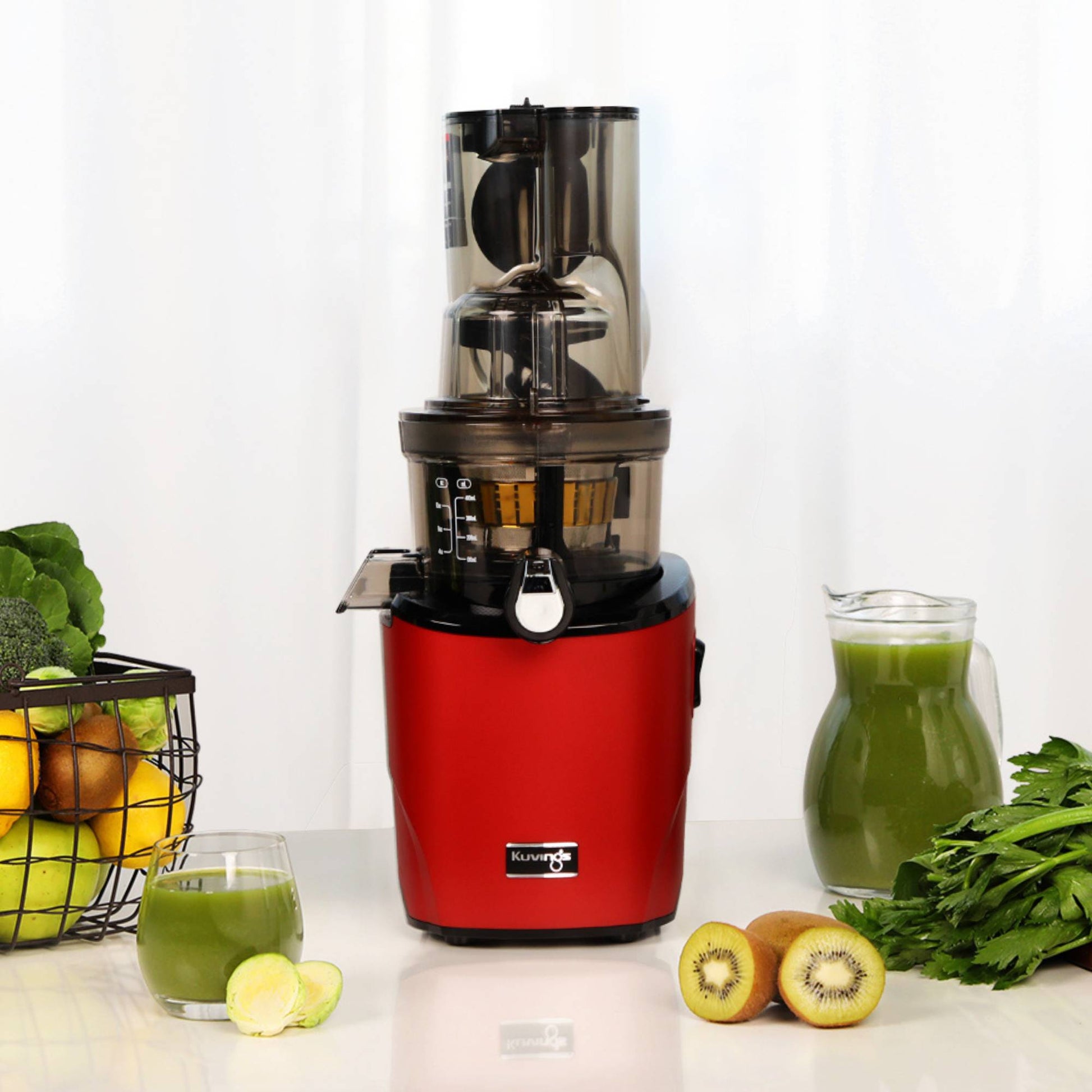 Extractor De Jugo De Frutas Y Verduras Prensado En Frío REVO830  Kuvings3#Rojo
