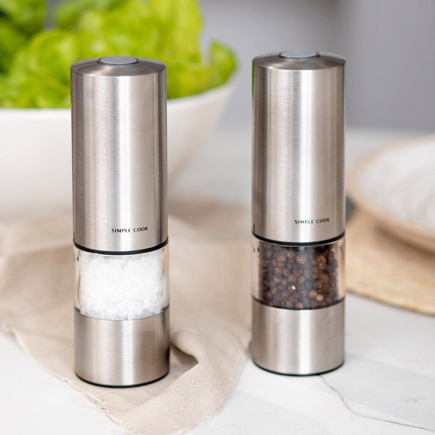 Salero y Pimentero Recargable Power Spice Simple Cook